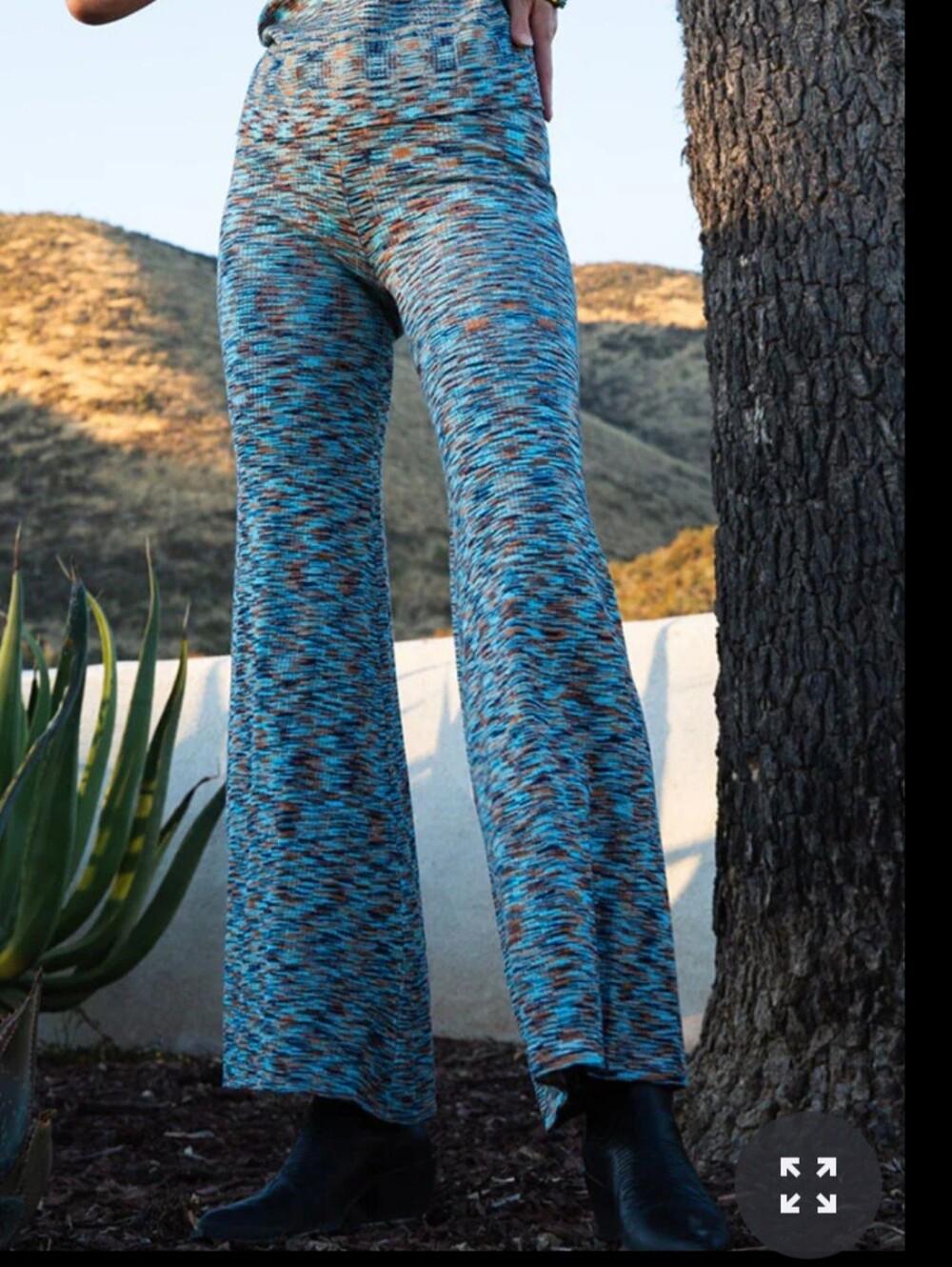 Blue Multicolor Knit Pant- Hale Bob